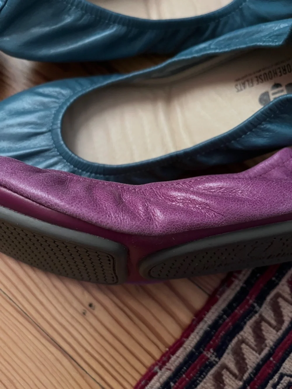 2 pairs Storehouse Oil-Tanned flats